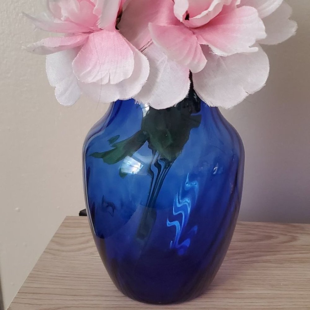 Cobalt blue vase for flowers